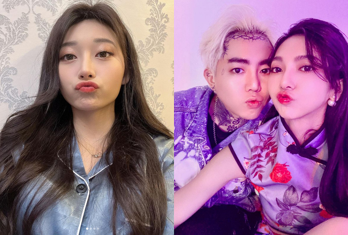 莉婭(右)日前爆料祈錦鈅(左)私約老公謝和弦。 圖：翻攝自IG/maxinechiii、chord0415