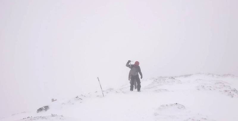 近期因為寒流，雪山超過3000公尺的區域都陸續降雪。 圖：雪霸國家公園管理處／提供