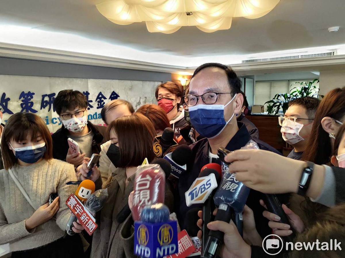 國民黨主席朱立倫回應國台辦。 圖：黃建豪/攝