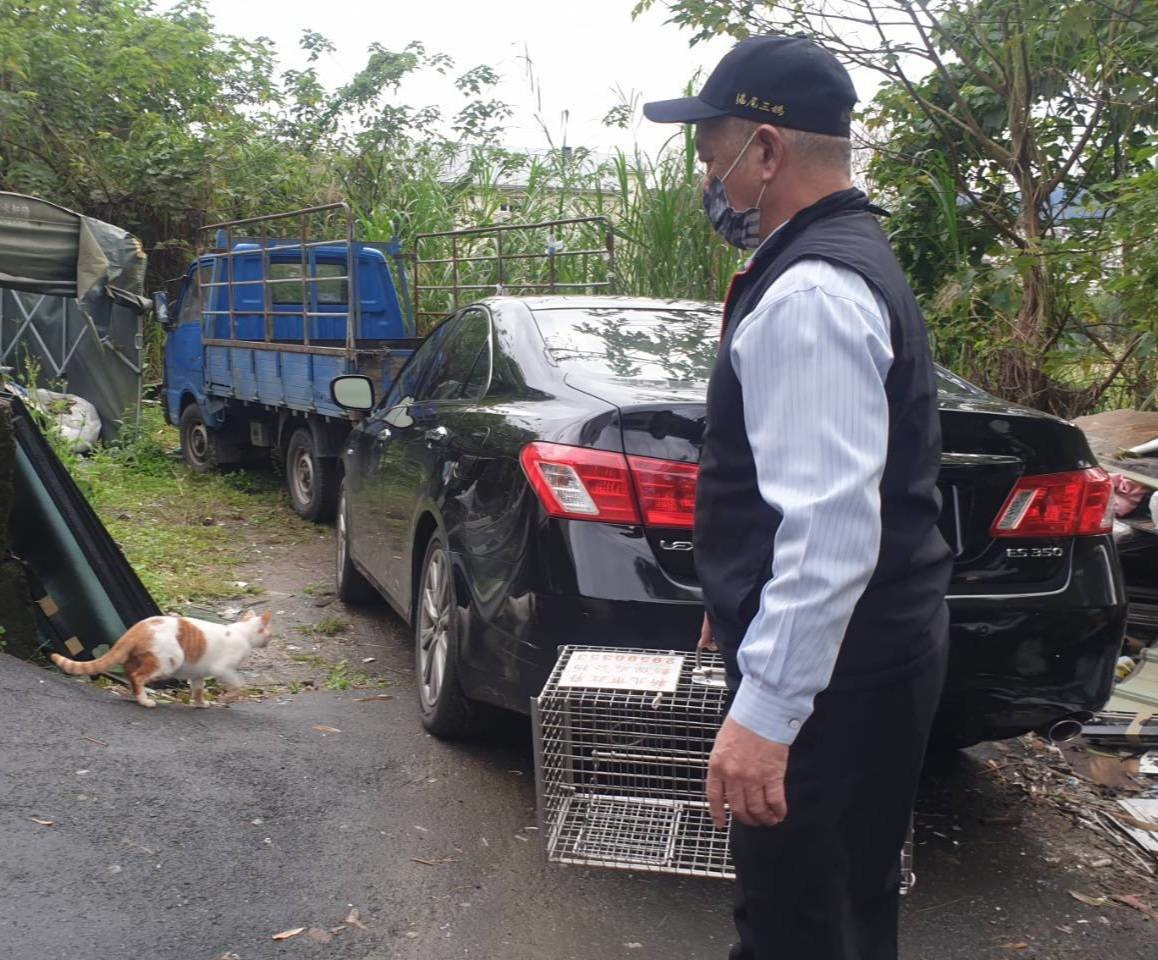 林文成與淡水動物之家合作進行流浪動物「TNVR」（捕捉、絕育、疫苗注射、回置）。 圖：新北市動保處提供