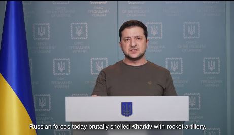 澤連斯基今日證實，俄軍已攻至烏克蘭第二大城哈爾科夫市（Kharkiv）。 圖：翻攝自澤連斯基(Volodymyr Zelensky) IG