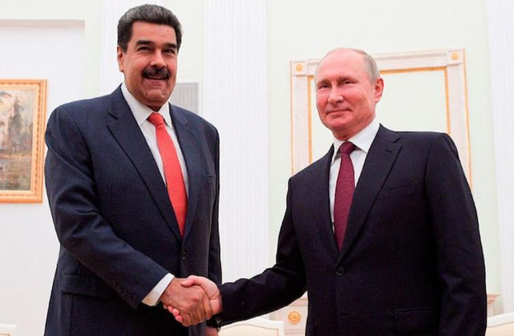委內瑞拉總統馬杜羅（Nicolas Maduro）（左）力挺俄羅斯總統普丁（右），痛批北約「破壞穩定」。 圖：取自Nicolas Maduro Twitter
