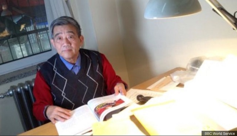 中國禁止作家楊繼繩赴美國領取「萊昂斯新聞良知與正義獎」，但他的演講稿卻在網上廣泛流傳。 圖：翻攝BBC中文網