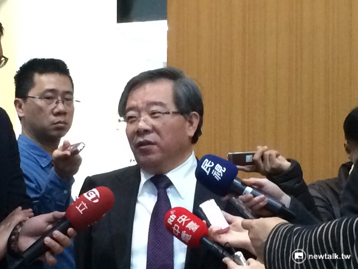 國民黨行管會主委林祐賢16日受訪。 圖：符芳碩/攝