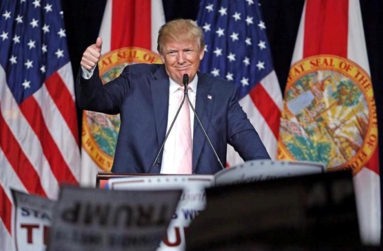 美東時間28日晚間7點30分傳出共和黨參選人川普（Donald J. Trump）位於紐約的競選辦公室，收到裝有不明白粉的信封。 圖：翻攝自川普臉書