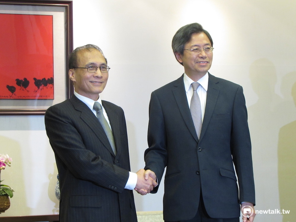 行政院長張善政與準行政院長林全8日舉行會晤。 圖：新頭殼資料照片