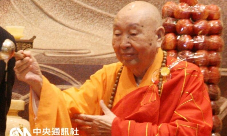 中台禪寺開山方丈惟覺老和尚8日晚間10時31分圓寂。 圖：中央社資料照片