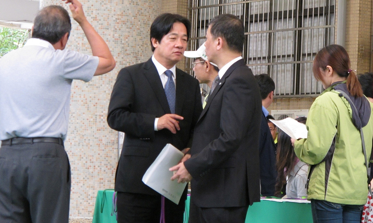 台南市長賴清德9日出席民進黨全國黨代表大會。 圖：林朝億/攝