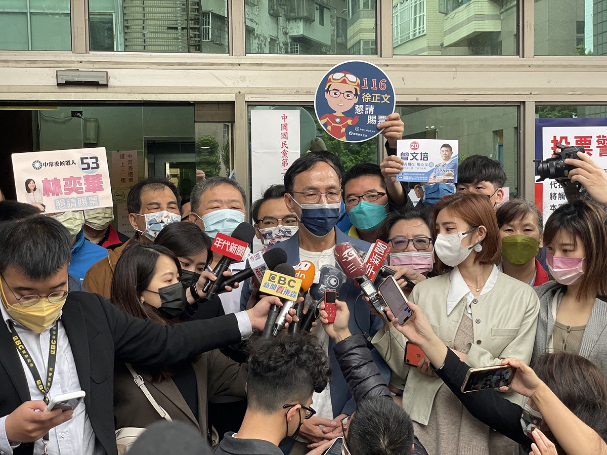 朱立倫上午接受媒體訪問。 圖：國民黨 / 提供