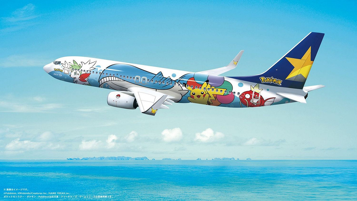天馬航空第2架寶可夢彩繪機預計5月亮相。 圖：翻攝自Skymark Airlines臉書