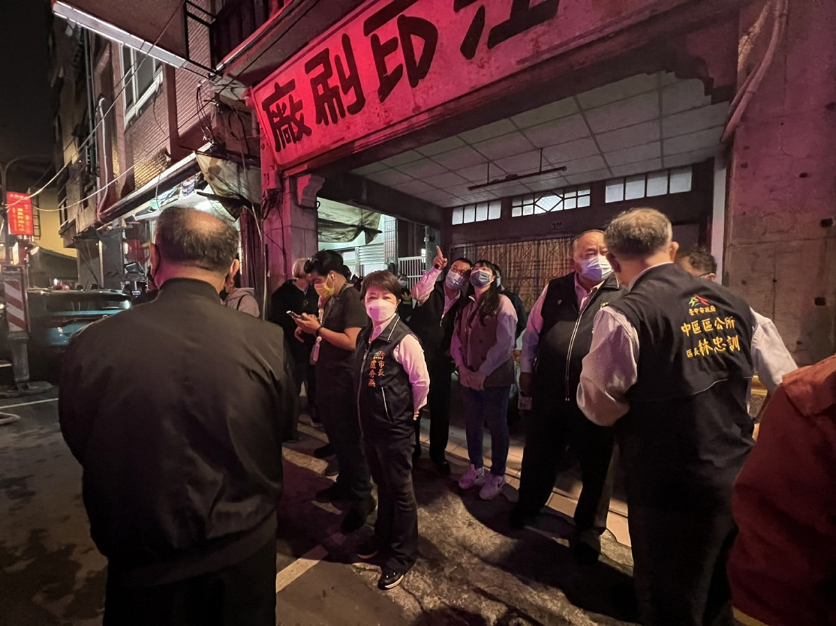 台中市長盧秀燕赴現場了解。 台中市政府/提供