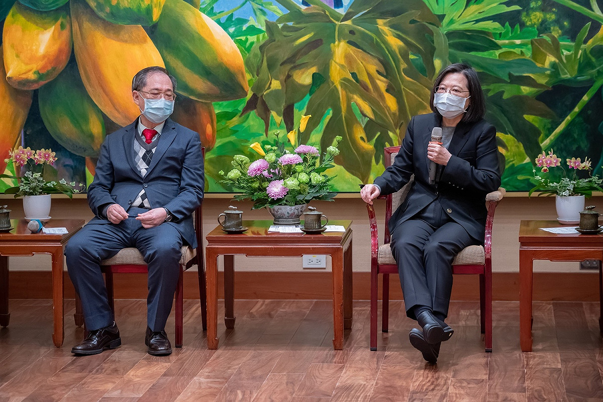 總統蔡英文7日表示政府將公布淨零探排放路徑圖 圖：總統府提供