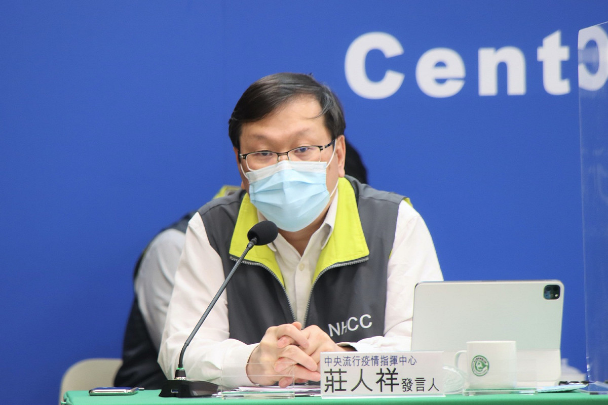 中央流行疫情指揮中心發言人莊人祥。 圖：中央流行疫情指揮中心／提供