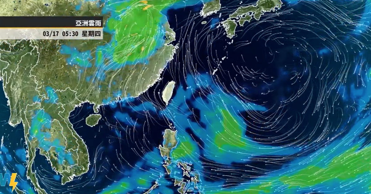 今全台好天氣，西部空品卻明顯惡化。天氣風險公司今透過臉書專頁指出，週四晚上因有鋒面接近並通過，有機會為台灣各地都帶來一波雨勢。 圖：翻攝自天氣風險 WeatherRisk 臉書專頁