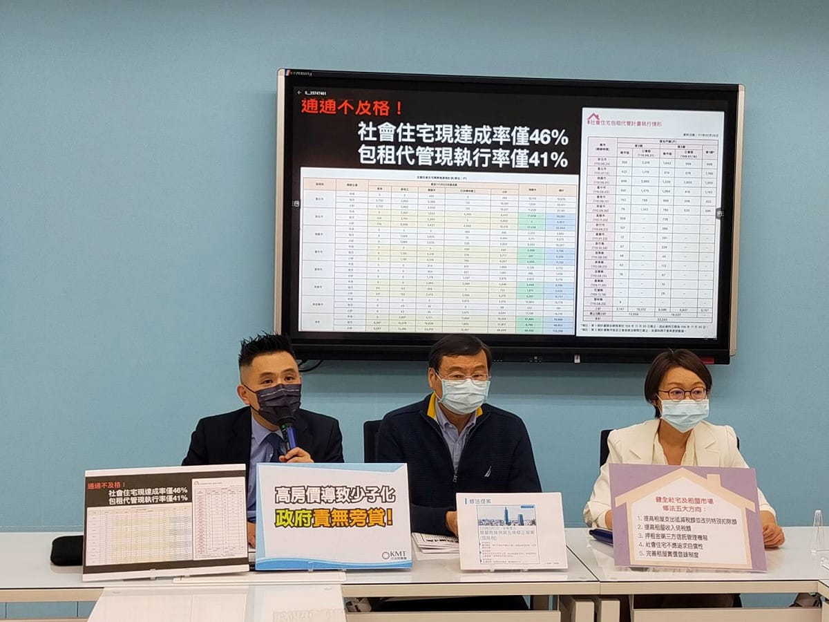 國民黨團召開「捍衛居住正義 修法落實 刻不容緩」記者會。 圖：國民黨立法院黨團/提供