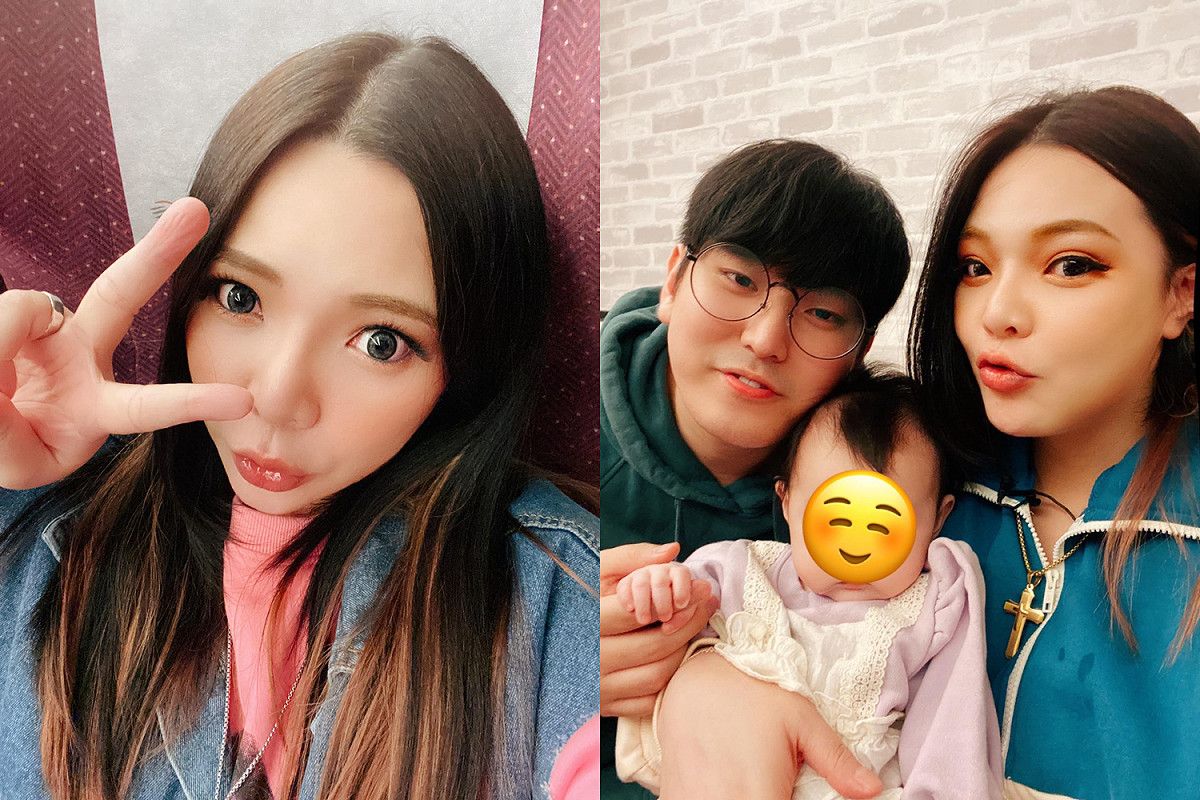 小甜甜去年初與圈外男友宋先生結婚，並在7月生下女兒「米苔目」。 圖：翻攝自小甜甜 張可昀臉書