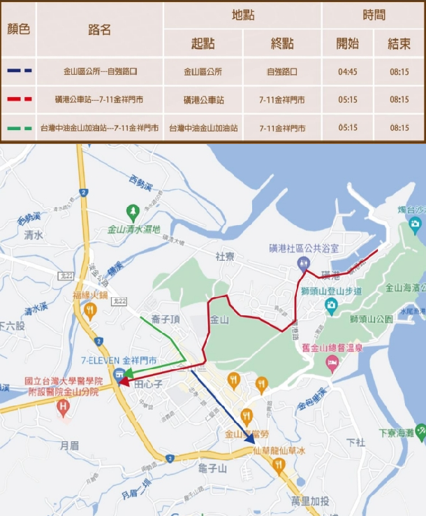 金山市區接駁車。 圖：新北市交通局提供