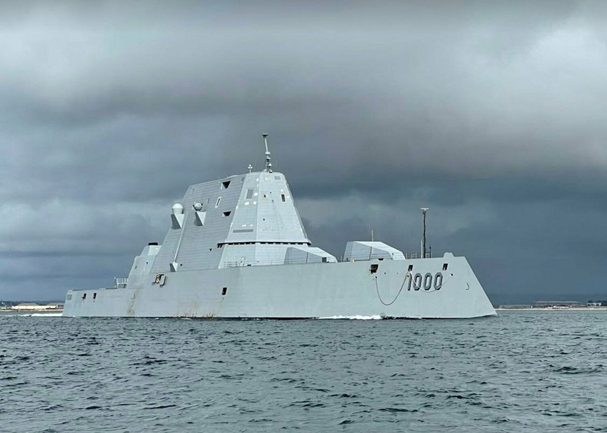 美國海軍「朱瓦特級」驅逐艦首艦「朱瓦特號(DDG-1000)」。 圖：翻攝US Navy