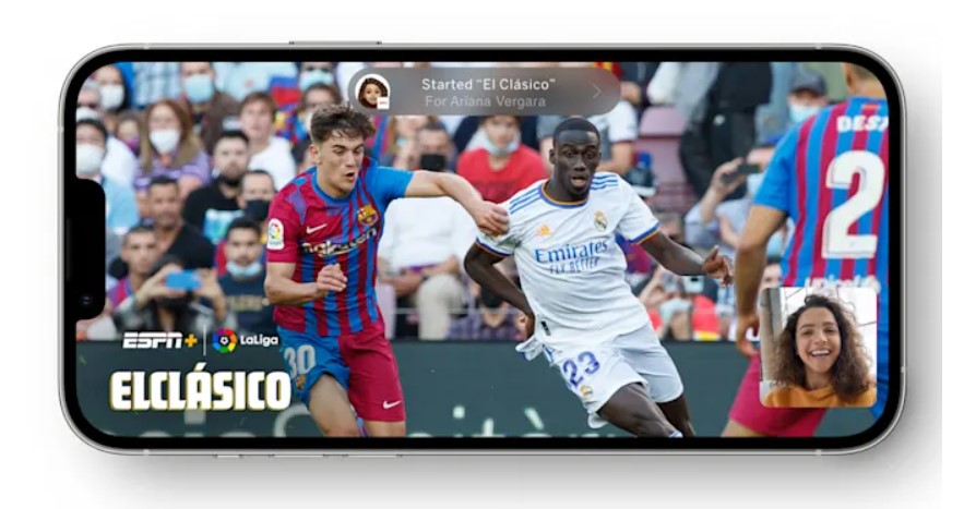 ESPN為Apple用戶增加同播共享SharePlay功能，讓觀眾可以與多達31人在線上一起觀看體育直播節目。 圖：翻攝自ESPN官網