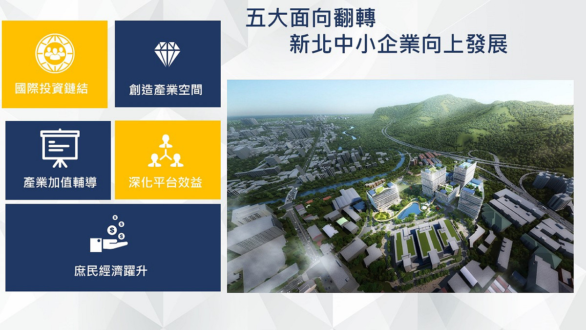 新北市近3年來透過五大面向，推動中小企業持續向上發展。 圖：新北市經發局提供