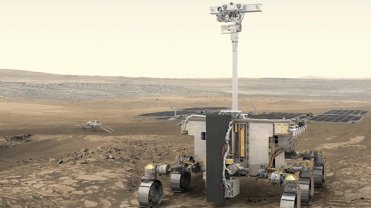 歐洲太空總署原定與俄羅斯合作的ExoMars探測器火星任務，受到俄入侵烏克蘭影響，確定無限期暫停。 圖：翻攝自歐洲太空總署