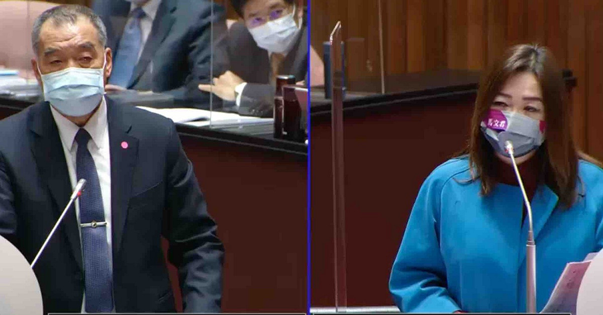 國民黨立委馬文君18日質詢國防部長邱國正。 圖：截圖自立法院IVOD