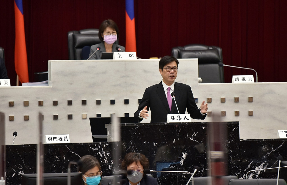 高雄市長陳其邁施政報告。 圖：高雄市政府提供