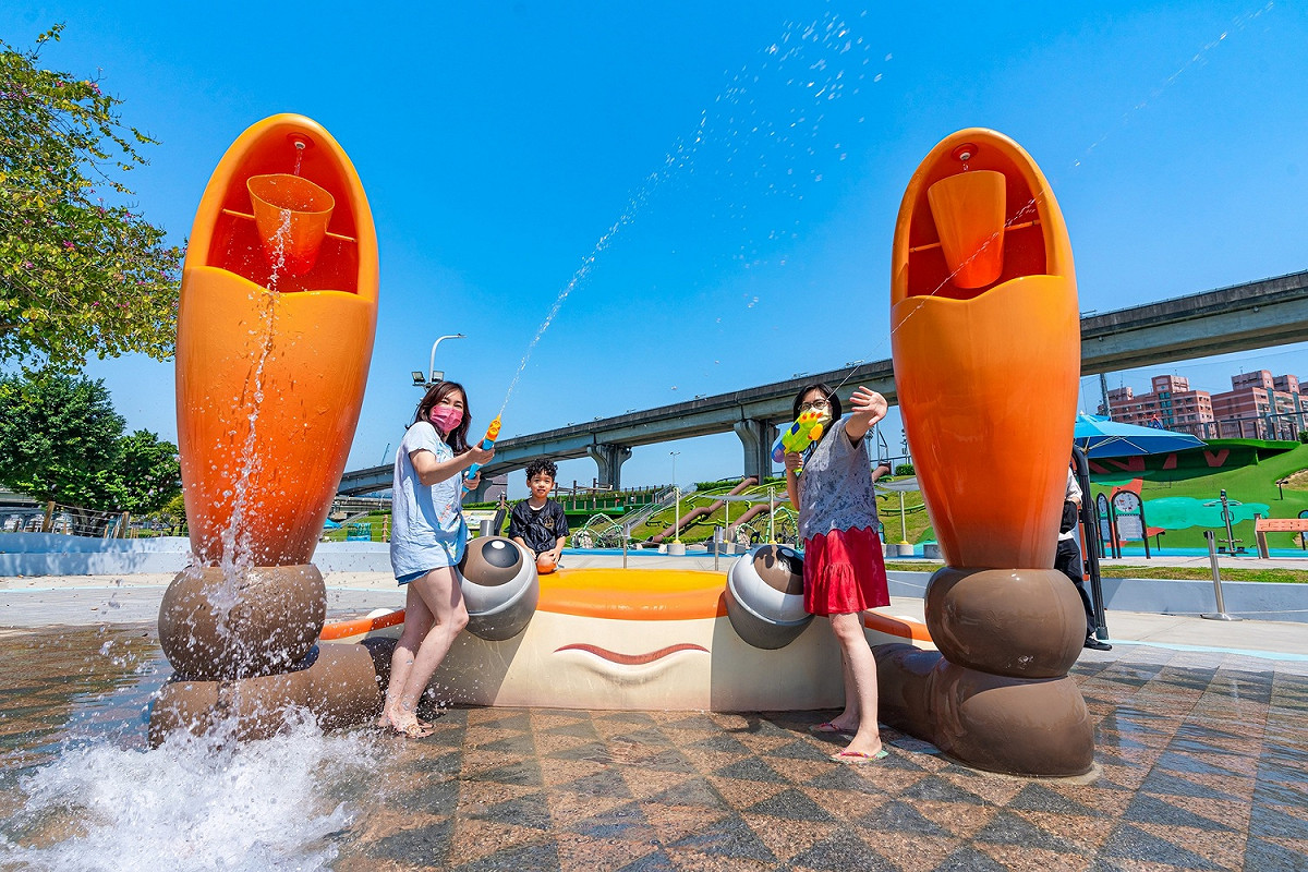 倒水萬里蟹。 圖：新北市水利局提供
