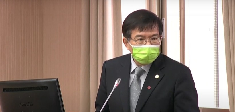 交通部長王國材出席「台灣鐵路管理局體制改革」公聽會。 圖：擷取自國會直播