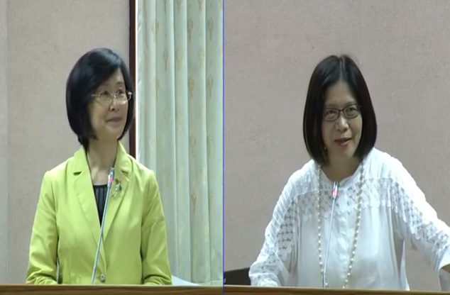 民進黨立委管碧玲14日質詢法務部長羅瑩雪，諷刺法務部長是「帶風向女王」。 圖：翻攝自youtube影片