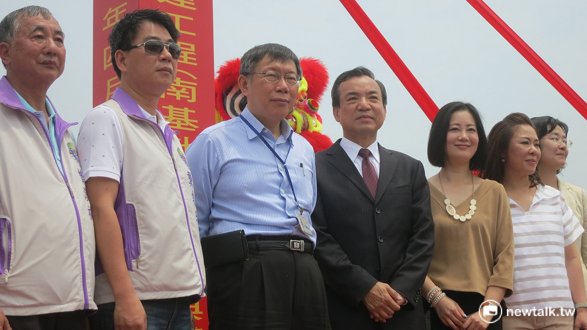 台北市長柯文哲出席「北部流行音樂中心興建工程」(南基地)開工動土典禮。 圖：呂佳峻/攝