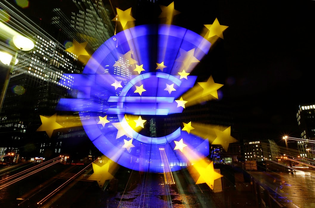 歐洲中央銀行（ECB）總裁德拉吉21日對於歐元區經濟復甦發言，似乎透露出樂觀看法，帶動歐元兌美元衝上9天來高點。 圖片來源：達志影像/路透社資料照片