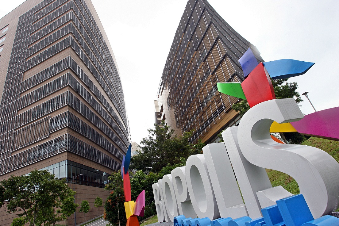 新加坡的啟奧生技中心(Biopolis)，擁有7棟研究大樓配備世界最尖端的設施及200萬平方英尺的實驗室。 圖：達志影像/路透社資料照片