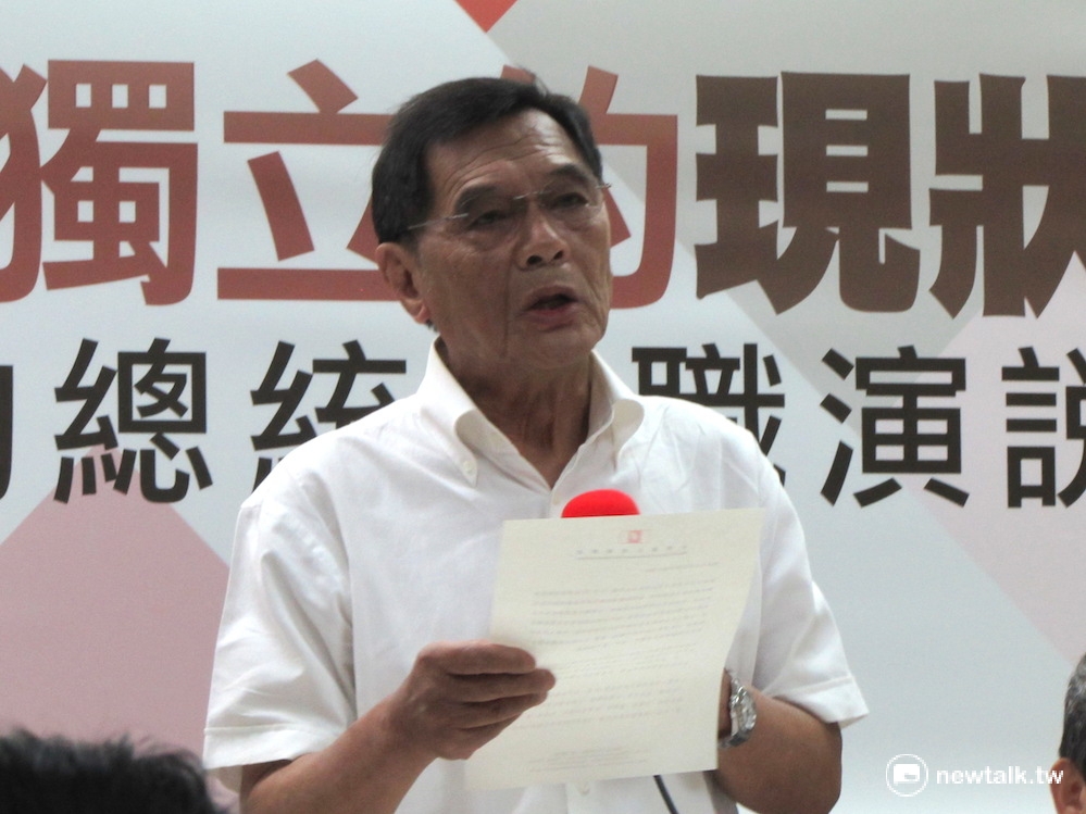台獨聯盟主席陳南天9日受訪表示，要參加WHA可以，但是要當場清楚表達台灣不是中國一部分的立場。 圖：邱珮文/攝