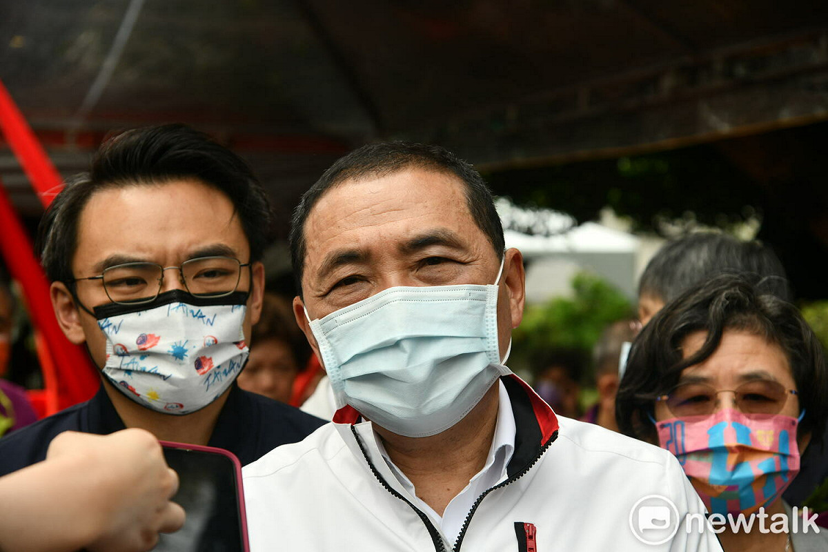 侯友宜表示期待也祝福郭台銘可以為國家做更大的貢獻。 圖：林昀真/攝
