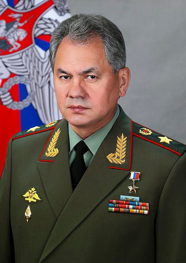俄國國防部長蕭依古（Sergei Shoigu）。 圖：翻攝自蕭依古臉書Антон Геращенко（資料照）