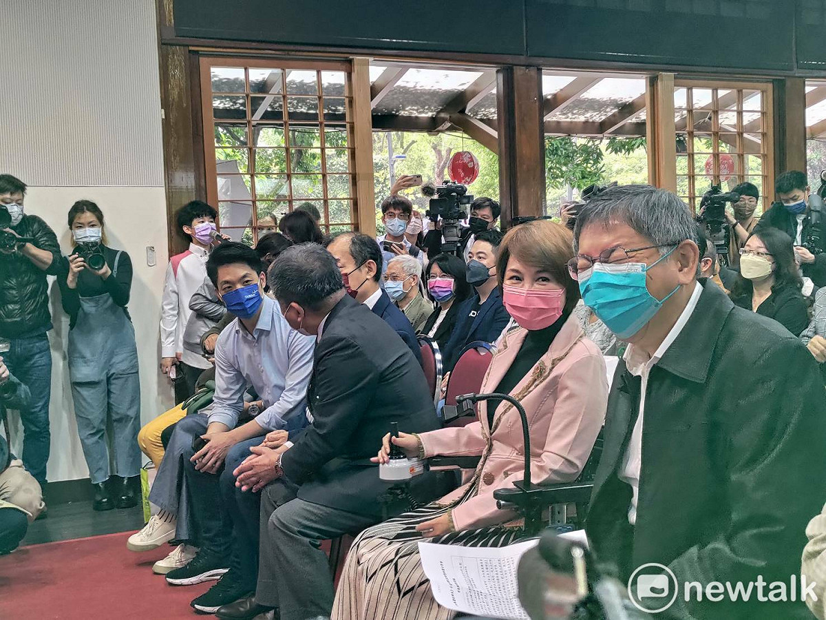 台北市長柯文哲、衛福部長陳時中、立委蔣萬安同場出席活動。 圖：黃建豪/攝
