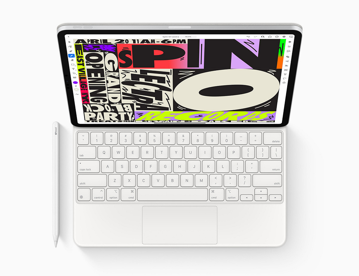 蘋果知名爆料記者Mark Gurman推測今年秋天蘋果要推出搭載M2晶片的iPad Pro。(圖為M1晶片的iPad Pro) 圖：取自蘋果官網