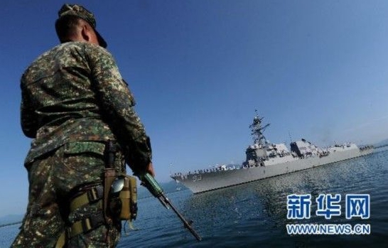 美國和菲律賓之間自 2015 年以來最大規模的「肩並肩」聯合軍演 28 日在菲北部的呂宋島卡加延省拉開帷幕。 圖 : 翻攝自新華網
