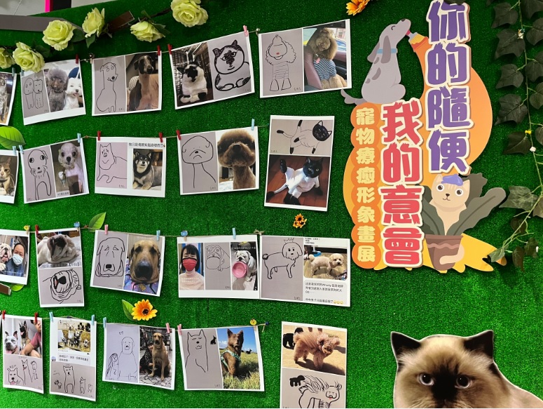 隨便畫小姐畫作展出。 圖：新北市動保處提供