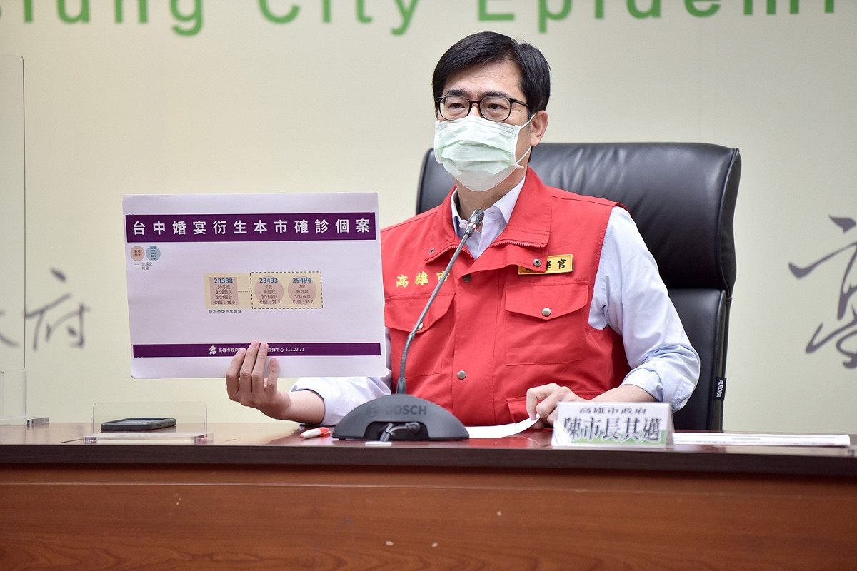 陳其邁提醒清明連假注意落實防疫工作。 圖：高雄市政府提供