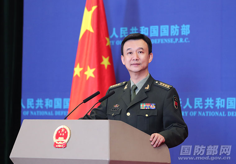中國國防部發言人吳謙。 圖：翻攝中國國防部