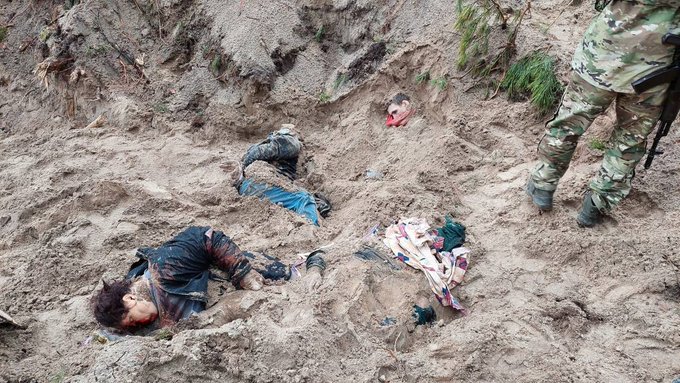俄軍屠殺烏克蘭人，已使莫斯科失去道德正當性。 圖：翻攝推特：EuromaidanPress