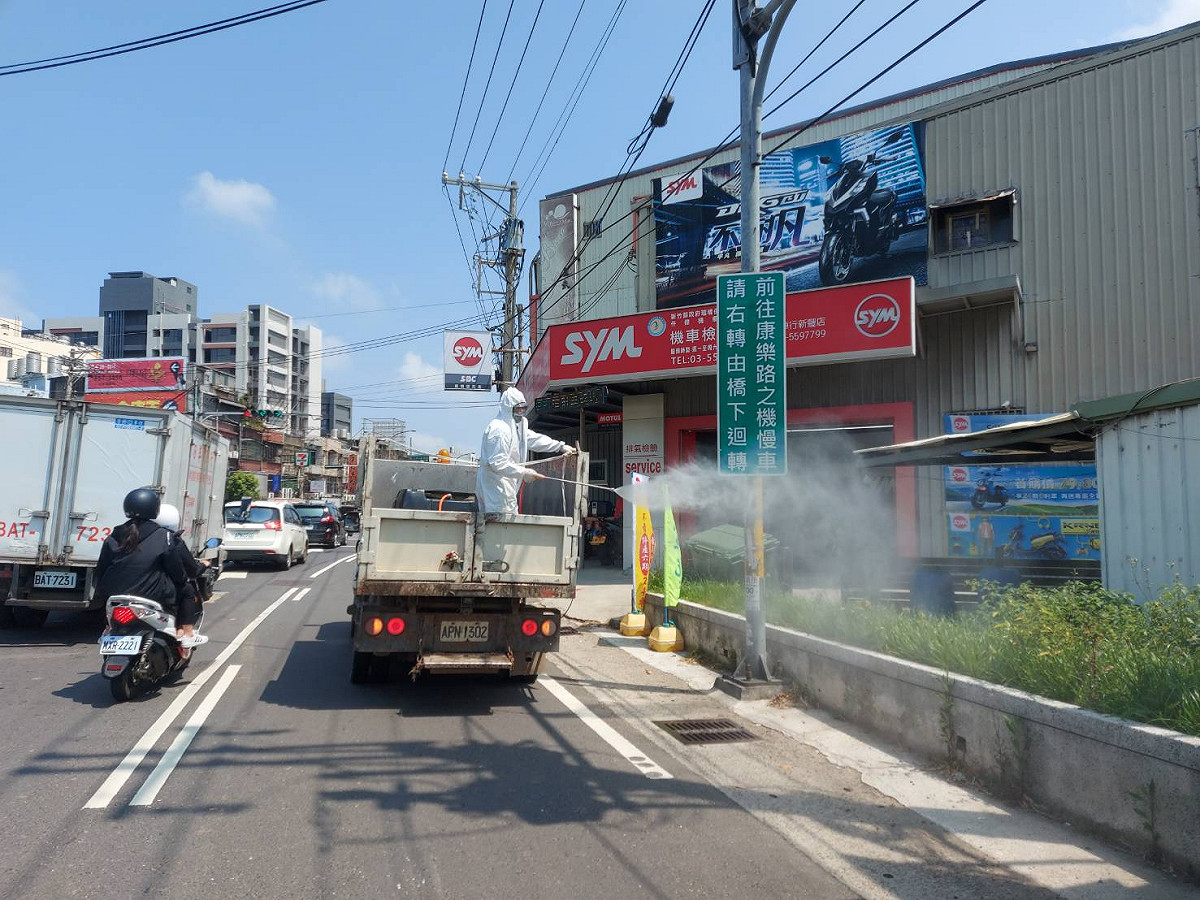 確診情侶檔之公共場所活動史已完成消毒。 圖：新竹縣政府提供