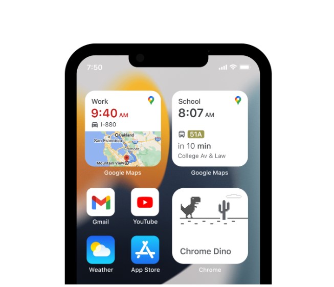 桌面地圖小工具將會加入「固定行程」功能，可以透過Google地圖查看常用目的地，後續只要點擊一下就能進行規劃路線。 圖：翻攝自Google官網