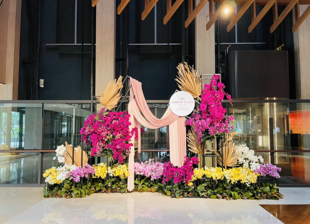 大員皇冠假日酒店蘭展佈置。 圖：台南市政府 / 提供