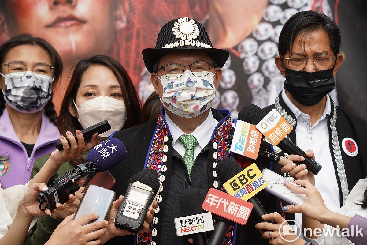 鄭文燦今上午出席米干節記者會，下午快篩結果為陰性，即日起自我健康監測至4月16日。 圖：林昀真/攝