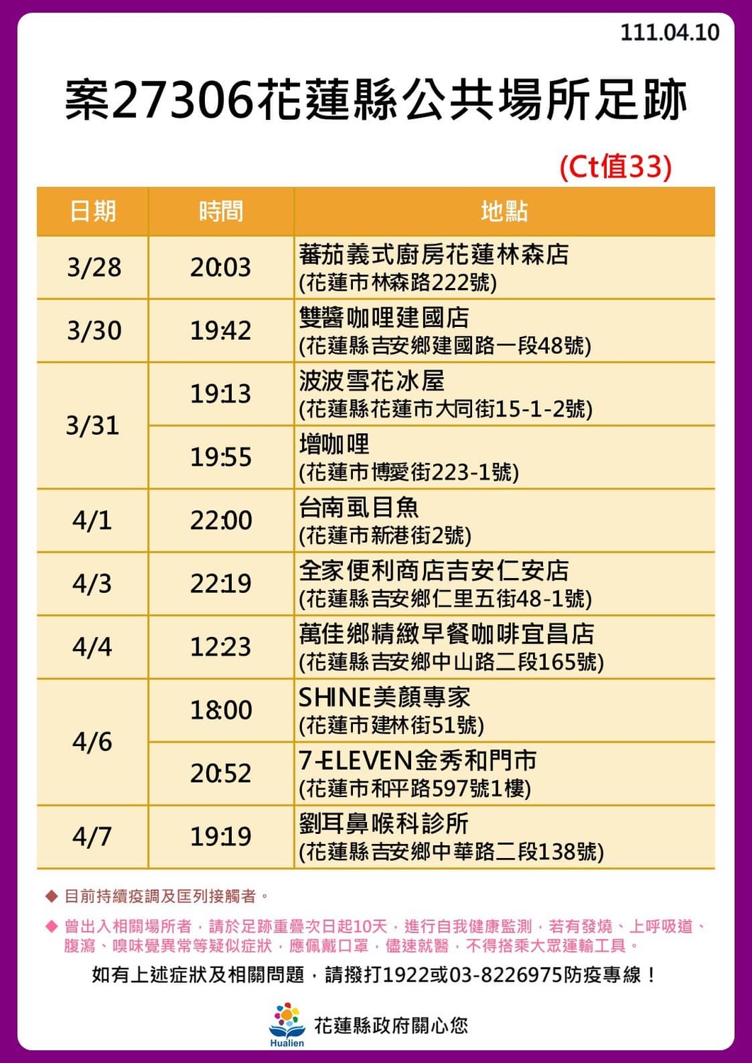 案27306足跡 圖／花蓮縣政府提供