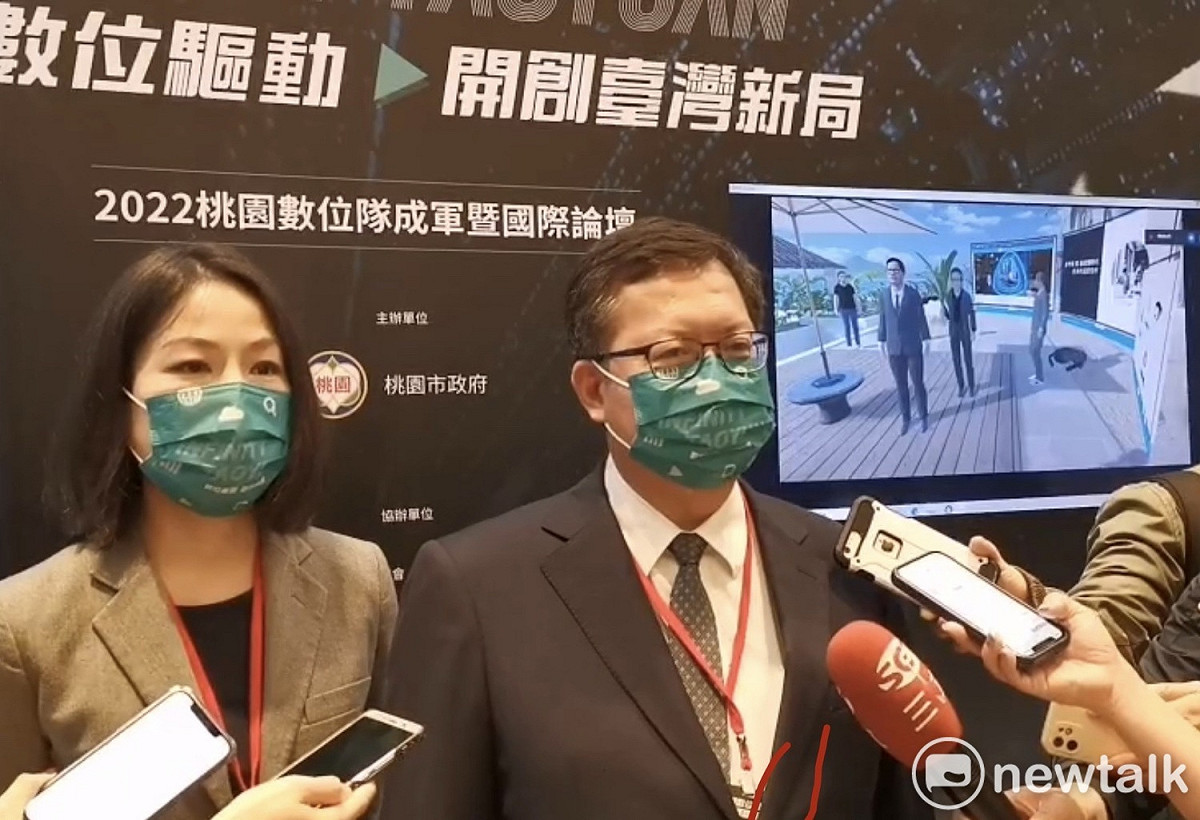 鄭文燦透露，桃園市將推校園快篩計畫，由各校自由參加，希望能找出校園感染黑數。 圖：林昀真／攝
