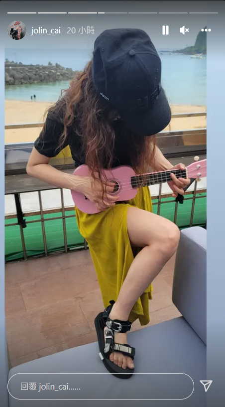蔡依林穿著開衩長裙，側邊露出纖細長腿。 圖：翻攝自IG/jolin_cai